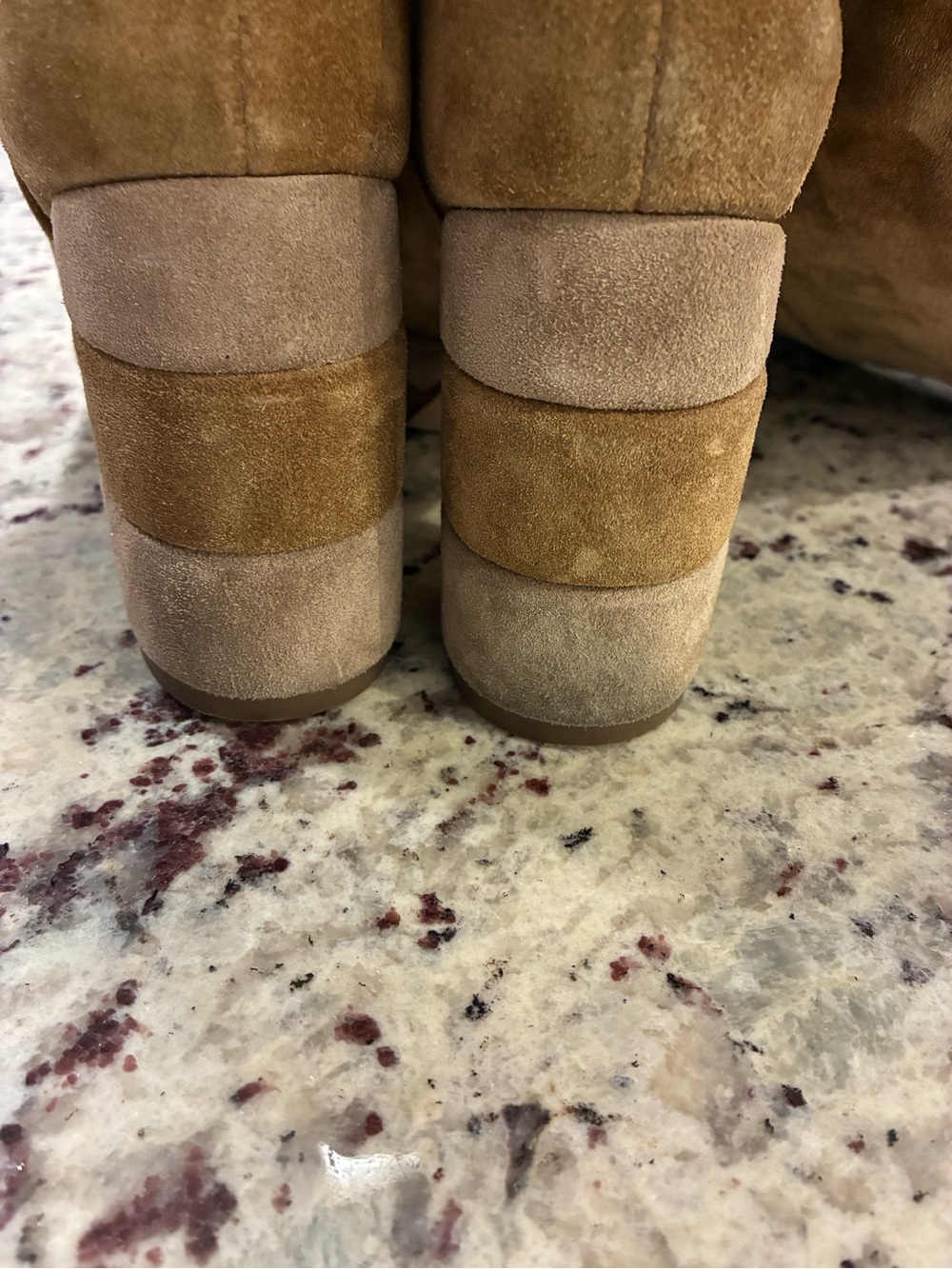 Tory Burch Suede Knee-High Platform Boots - Tan - Picture 4 of 9